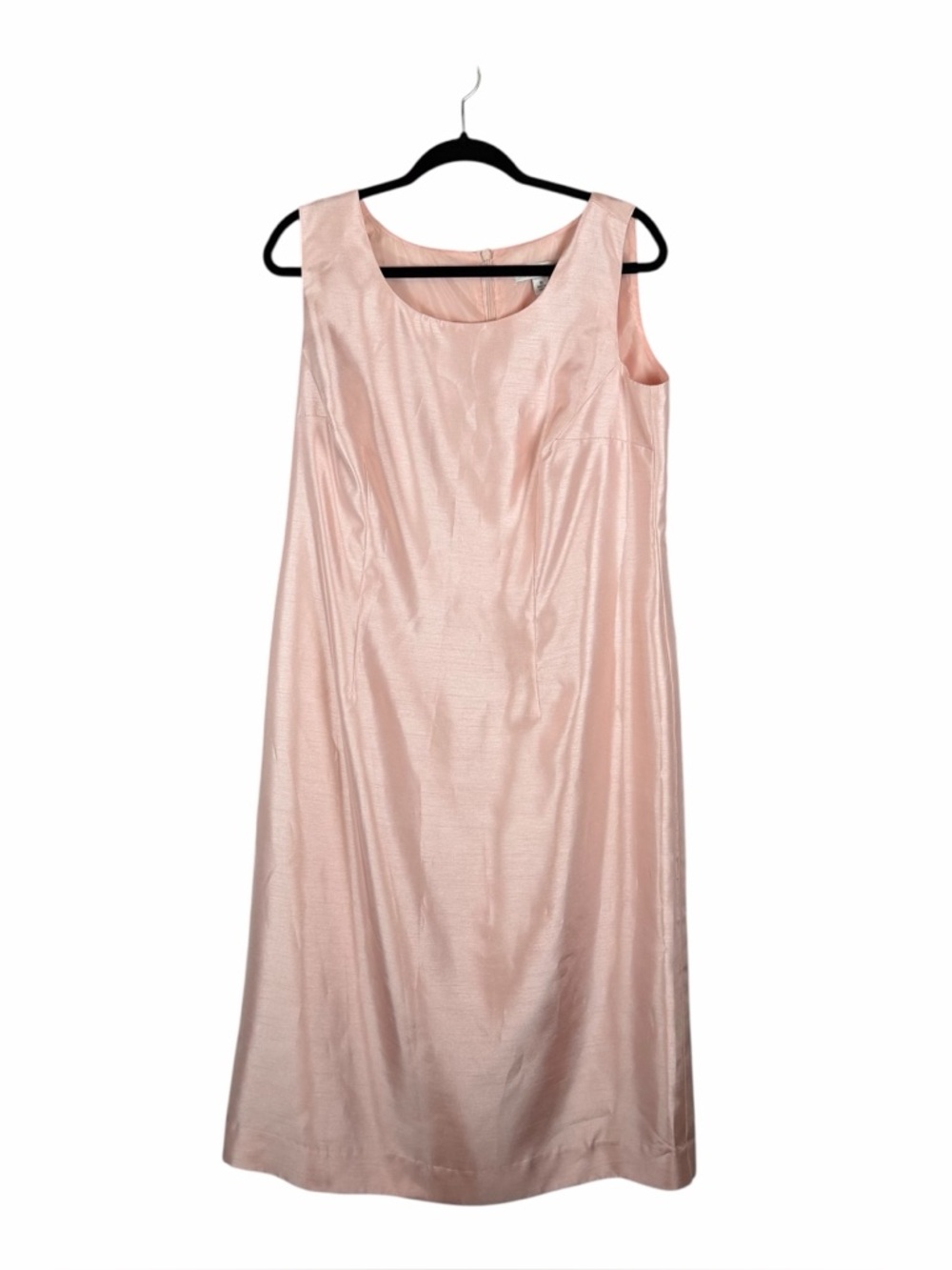 Coldwater Creek Blush Pink Shimmer Sheath Dress Women’s Size 16
